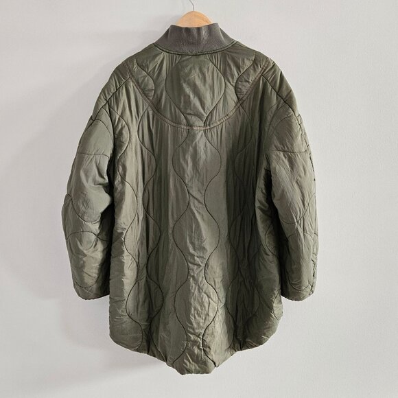 Lululemon Quilted Light Insulation Jacket Medium Olive Size 8 Oversized Gorpcore - Picture 5 of 12